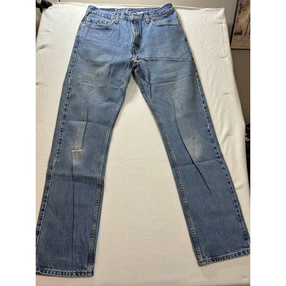Levi's Other - Levis 505 Jeans Mens 34x34 Red Tab Denim Reg fit Straight Leg WORN vintage 13